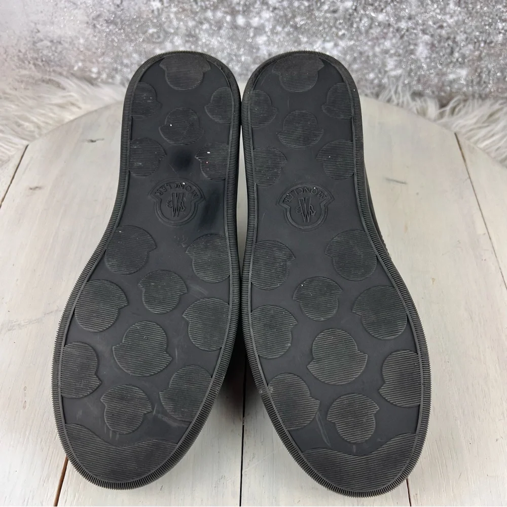 505bii Moncler black suede fur lined slip on men's size 8 - Picture 8 of 11